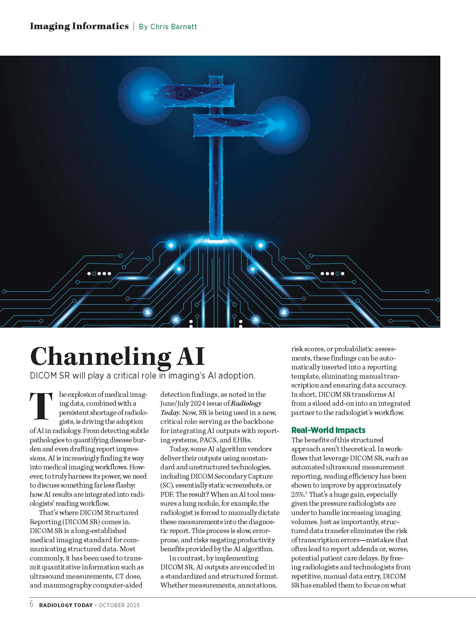 Starting page of a magazine article